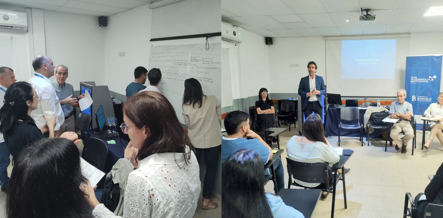 El Rector Lic. Axel Barceló y el equipo que coordina el Plan de Desarrollo Institucional (PDI) visitaron la Sede de la Fundación Barceló en Santo Tomé